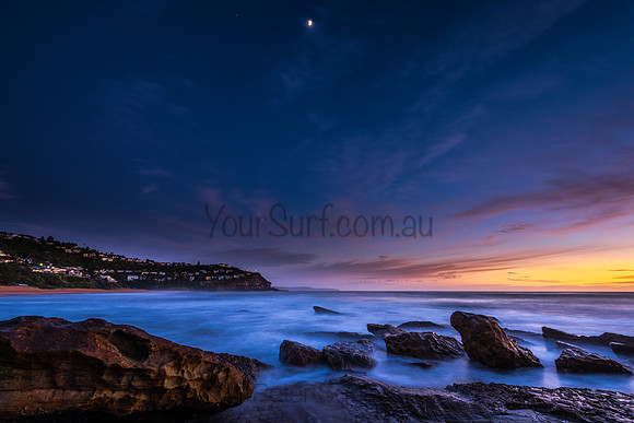 Whale Beach Lunar Sunrise