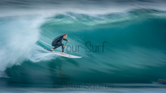Avalon surfer going for the tube